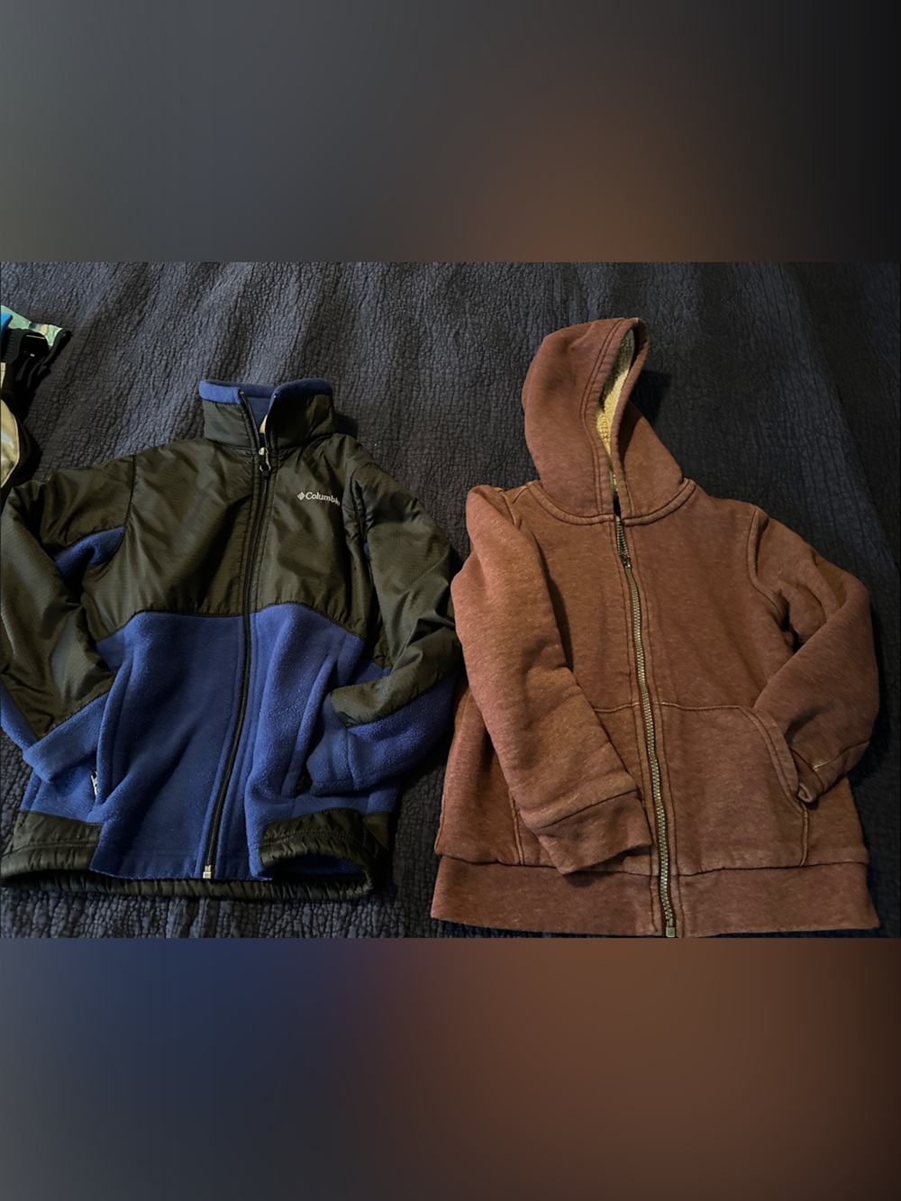 Columbia Blue and Black Full-Zip Fleece Jacket